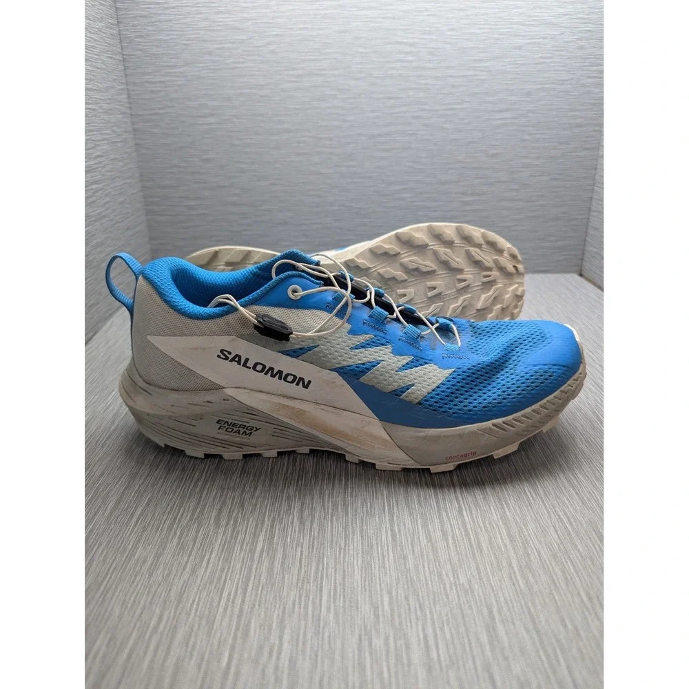 Salomon XA Pro 3D Mens 7 Blue Trail Running Shoes Hiking Sneakers Quicklace